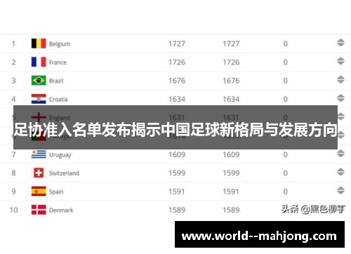 足协准入名单发布揭示中国足球新格局与发展方向